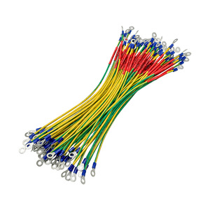 Cable de Cobre Aislado con Terminal de Anillo, 600V, PVC, Conexión de Energía Industrial, Cable Redondo Trenzado para Cableado Eléctrico - Product Image 1