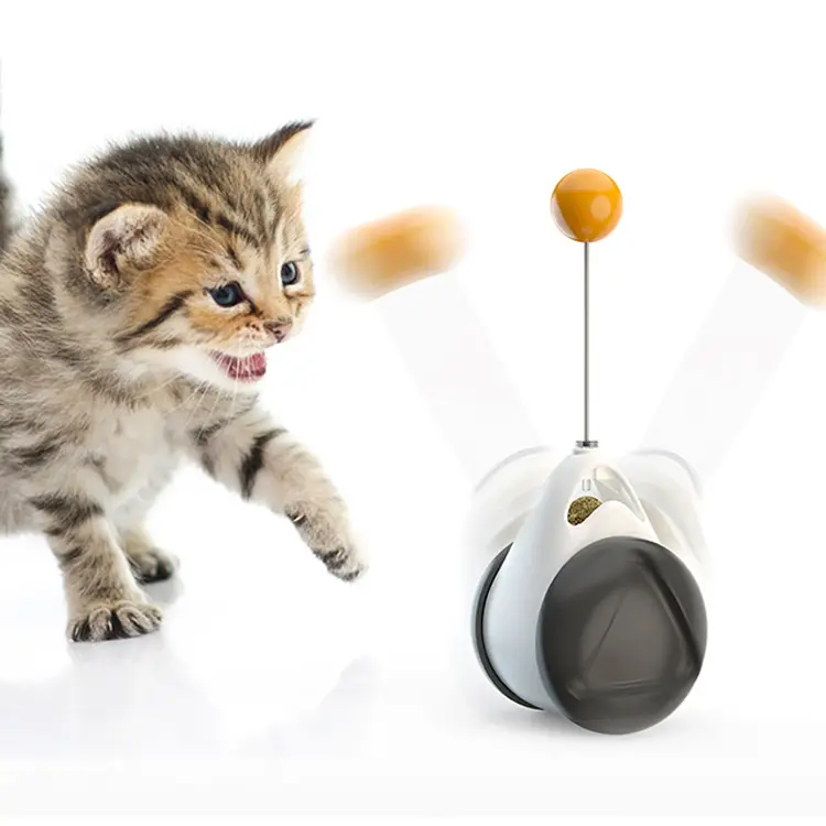 猫スマートおもちゃ猫風車おもちゃホイール付き自動猫インタラクティブおもちゃ不規則な回転ペット面白い