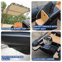 Offre Spéciale 760 25ft luxe fond en V profond Hypalon Tube rigide bateau fibre de verre coque pêche côtes Yacht avec guindeau