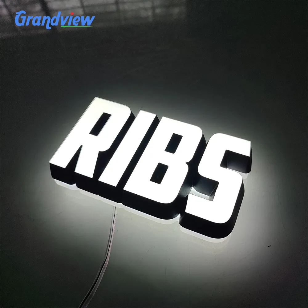 Negócio loja levou sinais empresa 3d acrílico logotipo personalizado levou canal letras metal backlit sinais