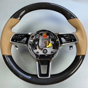 พวงมาลัยรถยนต์หนังแท้แบบกำหนดเองสำหรับ Porsche Macan 95B S Turbo <span class=keywords><strong>GTS</strong></span> ปี 2014 ถึง 2023 พวงมาลัยคาร์บอนไฟเบอร์ - Product Image 6