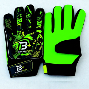 Brand <b>Plus</b> Soccer Goalkeeper Gloves <b>PVC</b> Material Breathable Lightweight Non-Slip Velcro Closure Full Finger Unisex Customized - Product Image 1
