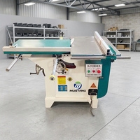 Scie à table circulaire horizontale Mustang MJ113TB 380V 3kW pour le travail du bois, diamètre de lame max. 405 mm, épaisseur 70 mm/95 mm