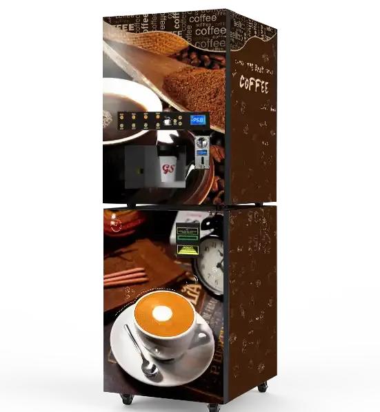 Nieuw Ontwerp Commerciële Volautomatische Cappuccino Koffieautomaat Met Muntautomaat