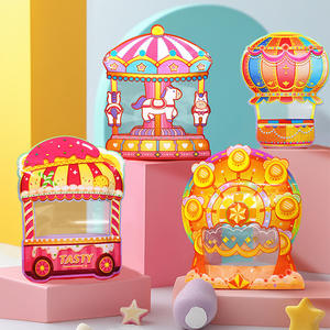 En Stock lindo troquelado forma a prueba de olores cremallera Ziplock Mylar bolsas caramelo Stand up bolsa de regalo de Navidad - Product Image 4