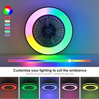 Haut-parleur intelligent moderne en aluminium de style nordique, moteur DC, LED RGB, fréquence variable, silencieux, télécommande intégrée, pour plafond de salle de bain