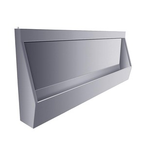 Urinoir mural rectangulaire en acier inoxydable sur mesure, design industriel, 0,5 gpf, pour usage commercial - Product Image 2