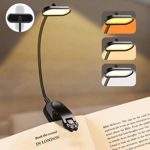 Lampu Meja LED Lampu Jepit 3 Mode Kecerahan Lampu Jepit Dapat Diredupkan Baterai Isi Ulang Lampu Baca Jepit Fleksibel - Product Image 3