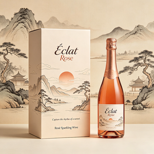 Boîte pliante à rabat recyclable à prix de gros, impression UV, en carton, pour emballage de vin <span class=keywords><strong>rosé</strong></span> - Product Image 1