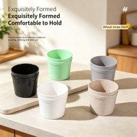 Gobelet à dessert créatif empilable, écologique, avec logo personnalisé, en paille de blé, plastique alimentaire, réutilisable, pour étudiants, camping, boisson