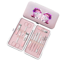 Nouvel ensemble professionnel de manucure et pédicure 12-en-1 de style oriental, en acier inoxydable, durable, portable, outil de beauté, pousse-cuticules, coupe-ongles