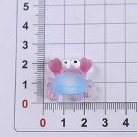 Accessoires en résine en gros, animaux marins de dessin animé (poisson, crabe), matériaux DIY, ornements pour cheveux, décorations pour coques de téléphone, artisanat en résine à dos plat