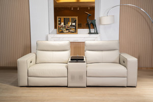 Sofá Seccional en Forma de L de Lujo para Sala de Estar, Muebles para el Hogar, Conjuntos de Sillones Reclinables de Cuero con Refrigerador y Altavoz - Product Image 2
