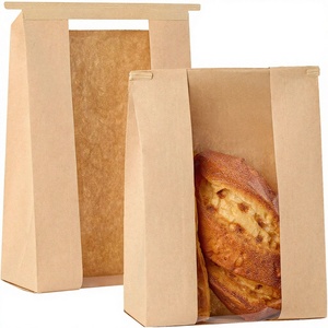 Bolsas de Papel Kraft Resellables de Alta Calidad para Envasado de Alimentos, con Ventana Transparente, Venta al Por Mayor - Product Image 1