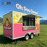 Chariot de vente mobile personnalisé, remorque alimentaire avec cuisine complète, équipement de restaurant commercial, camion à jus