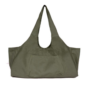 Yoga Bag Extra Large Capacity 20-35L <b>Canvas</b> Portable Gym Sports <b>Backpack</b> Military Green Yoga Mat Storage Bag - Product Image 4