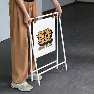 Sàn để sàn gấp biển quảng cáo, tùy chỉnh khung kim loại logo cho thiết kế cửa hàng, quảng cáo hiển thị giá - Product Image 5