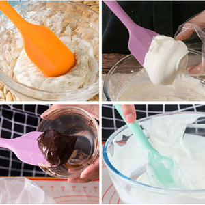 Spatule en silicone personnalisée antiadhésive sans BPA pour mélanger la crème et gratter les gâteaux en cuisine, idéale pour la pâtisserie - Product Image 3