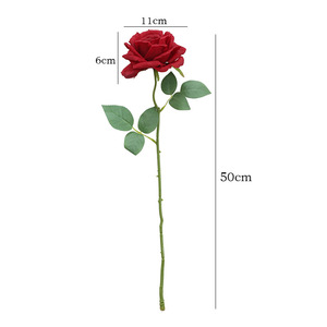 Vente en gros d'usine : Rose artificielle en soie couleur poussière, très populaire pour la décoration de la maison, les mariages et la Saint-Valentin - Product Image 4