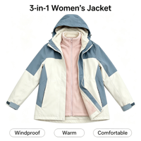 Veste polaire softshell réversible 3-en-1 pour femme, hiver automne, rayée, respirante, imperméable, coupe-vent, pour le camping en plein air, chaude