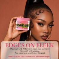 Gel Coiffant 100g Fixation Maximale Anti-Frisottis Lisse les Bords Aloe Miel Ortie Pastèque Double Brosse Marque Privée OEM