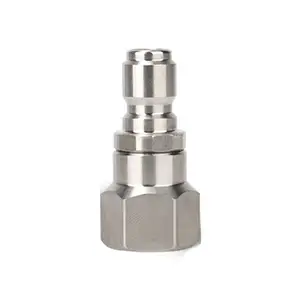 Stainless Steel Rotate Anti Winding Connector High Pressure Washer Adapter 3/8 Quick Connect to M22 Kit