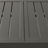 Table à manger extensible en aluminium avec plateau à lames et rallonges coulissantes, gain de place, mobilier de jardin extensible pour terrasse