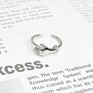 Hot Bán Thời Trang OEM Victoria Thiết Kế Cổ Điển Bắt Tay Zircon Có Thể Tháo Rời 18K Vàng Bạc Vài Nhẫn - Product Image 3