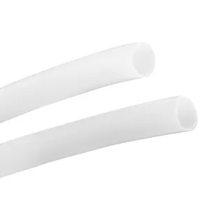 Corrosion Resistant Flexible PTFE Tubing 4 mm Plastic Tubing Milky White ptfe tube