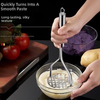 Keuken roestvrijstalen aardappelstamper handmatige handmatige pureepers Y-vormige gaten veilige keukenaccessoire voor thuisgebruik groenten fruit