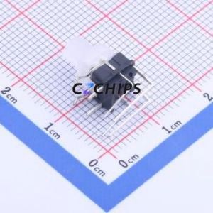 TPB02-209L00-R Tactile Switch Through hole Component (THT) Switch Single Pole Single Throw Round Button Right Angle Insert 50mA - Product Image 2