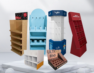 Espositore da banco pieghevole all'ingrosso in fabbrica con ruote calde espositore da pavimento in cartone per calzini confezione piatta - Product Image 6