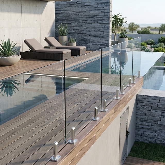 Safety Tempered Building Glass for Staircase Balustrade Hospital Industrial Use Solid Structure Toughened Railing Panels
