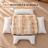 Coussin-lit pour animaux de compagnie en polaire épaisse et moelleuse, amovible et lavable, chaud pour l'hiver, pour chats et chiens, pour usage intérieur, OEM ODM