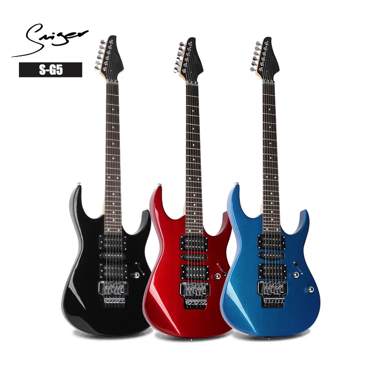 Made in China OEM Gitarren hersteller Großhandels preis benutzer definiertes Logo Dual Shake E-Gitarre