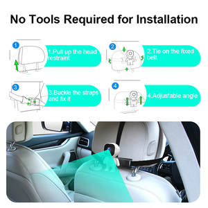 Caméra de voiture pour bébé 720P claire pour siège arrière, double canal, moniteur de voiture pour bébé 7 pouces avec 2 caméras de vision nocturne IR - Product Image 3