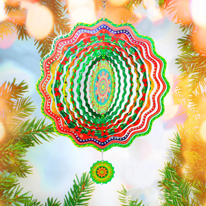 Nuevo Molinillo de Viento Metálico para Navidad, Adorno de Jardín, Molinillo de Viento 3D Grande - Product Image 3
