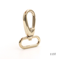 Mousqueton pivotant à déclenchement rapide, accessoires de quincaillerie, 58*27mm, en alliage de zinc, boucle mousqueton métallique pivotante à dégagement rapide pour sangle de sac