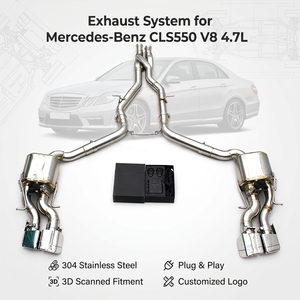 ระบบท่อไอเสีย OEM Boska Valvetronic สำหรับ Mercedes-Benz CLS550 V8 4.7L ปี 2010-2016 ท่อ SS304 Catback Muffler ระบบเสียงแอคทีฟ - Product Image 1
