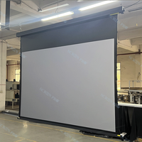 Écran PRO 92-180 Pouces 4K Motorisé ALR à Tension Latérale pour Projecteur à Focale Longue, Écran de Projection Cinéma Électrique Gris