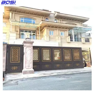 Casting Aluminum Gate For Outdoor Driveway Garden Sliding Gate Swing Door Customized Size