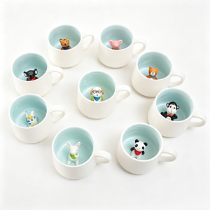 Mug en céramique 3D renard caché mignon – Compatible lave-vaisselle et micro-ondes, grande capacité, tasse à café/thé créative, cadeau d'anniversaire pour la maison/le bureau - Product Image 3