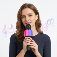 Altavoz Bluetooth Portátil de 5W con Micrófono, Luz RGB, TWS, para Niños, Fiestas en Casa, Karaoke