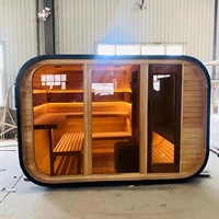 Sauna combiné pour plusieurs personnes en bois de pruche massif, vapeur humide, panneau de commande informatisé, infrarouge lointain - Modèle standard à vendre