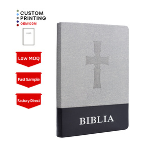 Biblia Católica en Español Personalizada, Impresión de Textos <span class=keywords><strong>Religiosos</strong></span> en Cuero PU, Biblia Ultrafina Portátil - Product Image 1