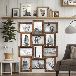 Gia Đình Hai Mặt khung ảnh bằng gỗ kích thước 6x8 <span class=keywords><strong>12</strong></span> mở cắt dán nhiều ảnh để treo tường hiển thị những kỷ niệm ở nhà - Product Image 5