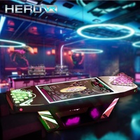 HEROVR Machine de jeu de beer pong automatique en acier inoxydable avec LED 16 couleurs, design mobile, pour table de jeu et jeu de lancer de bière, attrayante pour les foules
