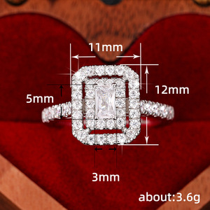 Anillo Rectangular Vintage con Diseño Calado para Mujer, Joyería de Moda para el Dedo Índice - Product Image 5