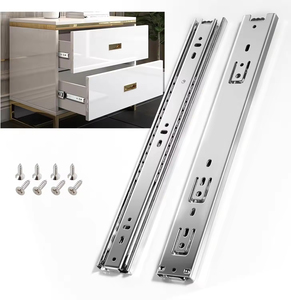 Bàn máy tính ngăn kéo đường sắt Tủ đường sắt Tủ Ngăn Kéo đường sắt 3-lần mở rộng đầy đủ bóng mang thép không gỉ Ngăn kéo trượt - Product Image 6