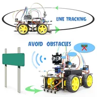 Kit de voiture robot intelligente TSCINBUNY ZYC0043 avec tutoriel DIY, jouet éducatif programmable pour Uno R3